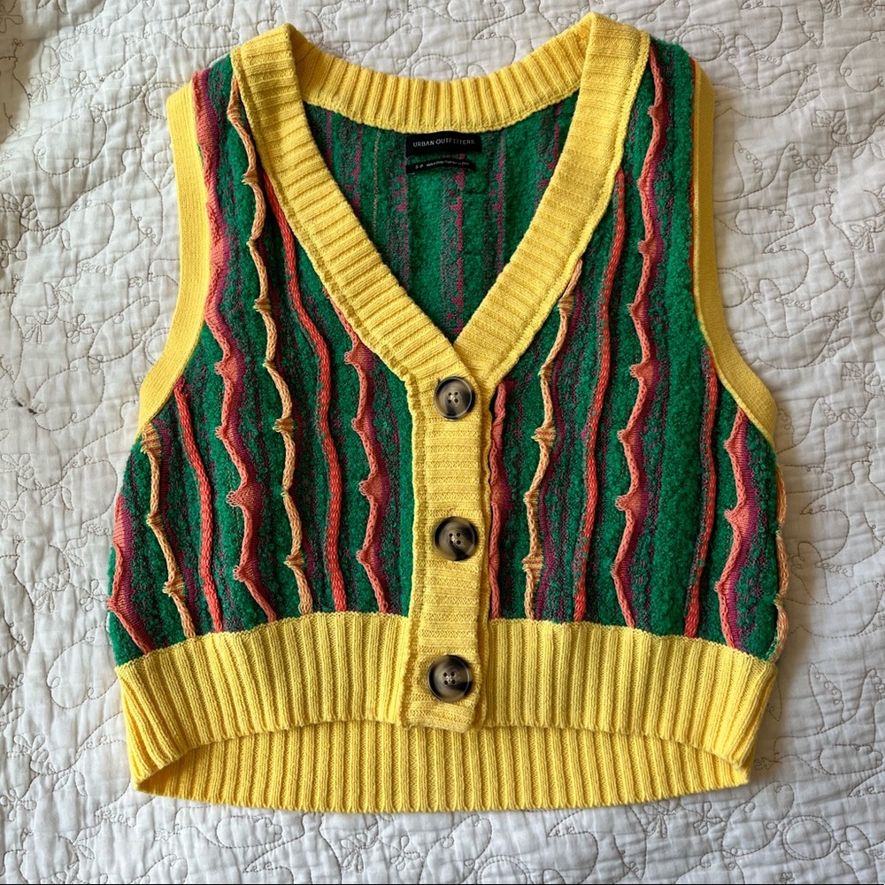 UO vintage funky sweater vest